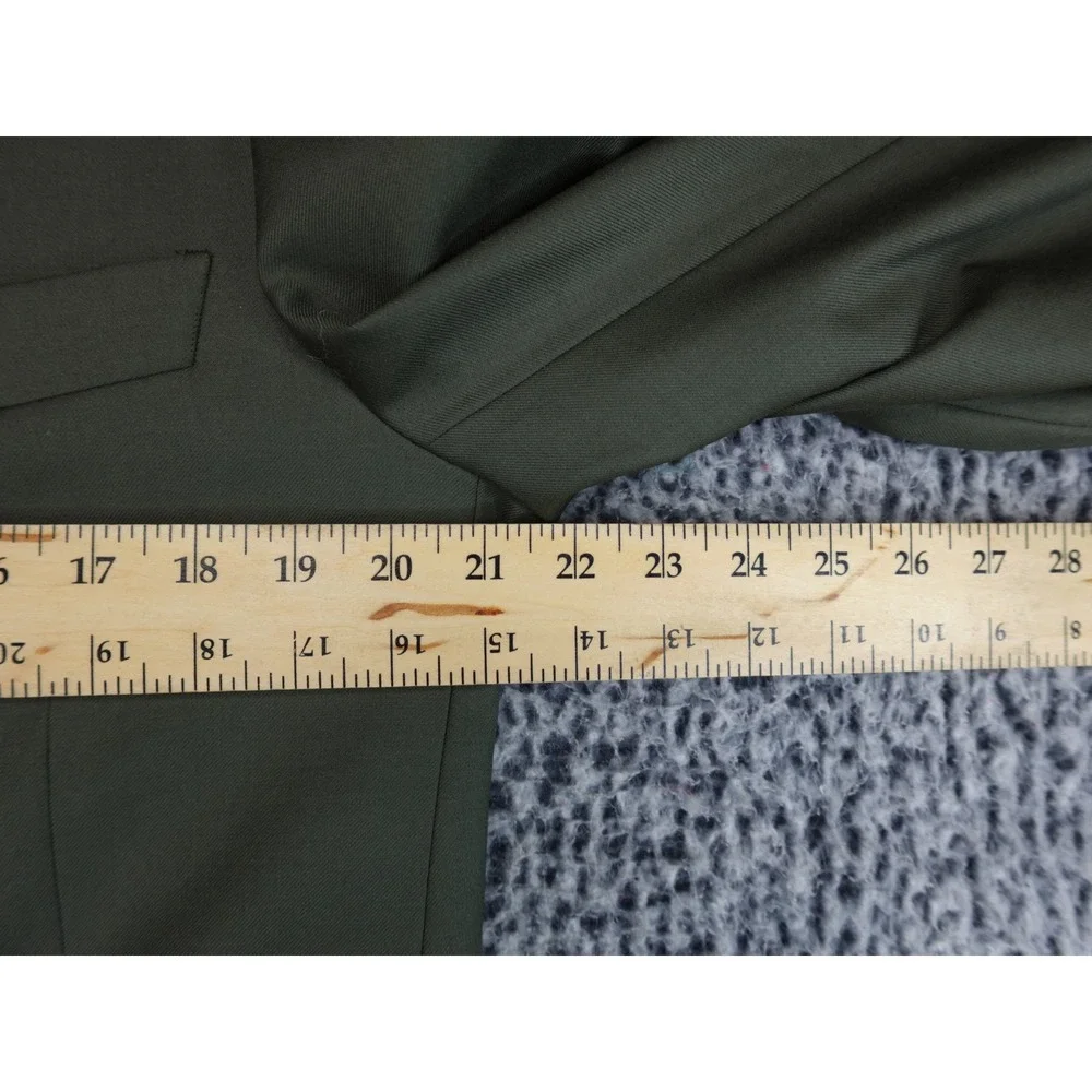 Pronto Uomo Blazer Mens 42L Olive Green Three Button‎ Wool Blend Sport Coat